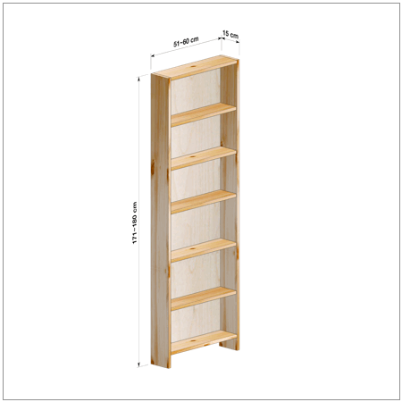 横幅51～60／高さ171～180／奥行15cmの本棚ユニット