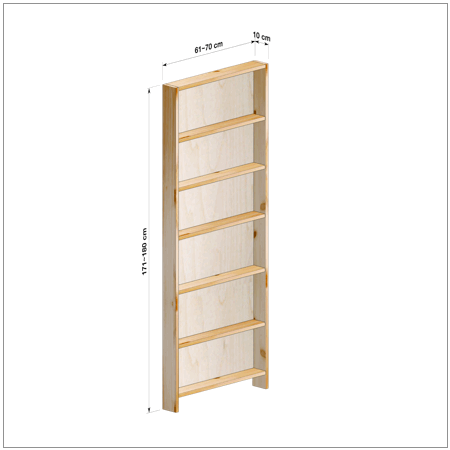 横幅61～70／高さ171～180／奥行10cmの本棚ユニット