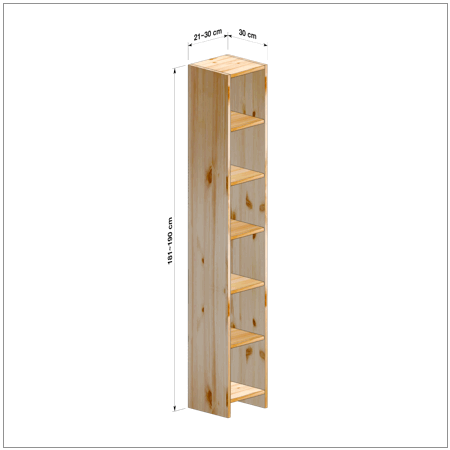 横幅21～30／高さ181～190／奥行30cmの本棚ユニット
