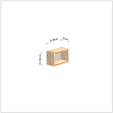 横幅21～30／高さ15～20／奥行15cmの本棚ユニット