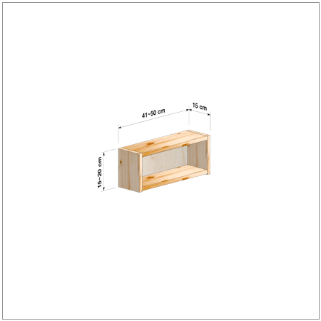 横幅41～50／高さ15～20／奥行15cmの本棚ユニット