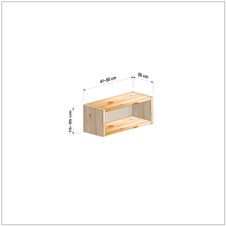 横幅41～50／高さ15～20／奥行20cmの本棚ユニット