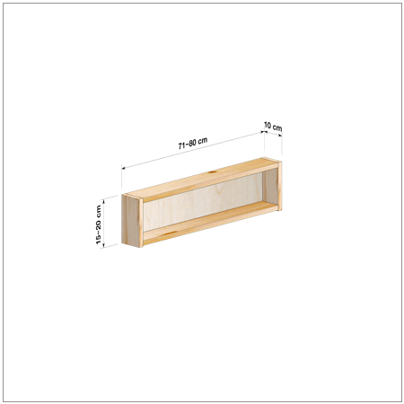 横幅71～80／高さ15～20／奥行10cmの本棚ユニット