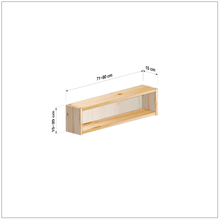 横幅71～80／高さ15～20／奥行15cmの本棚ユニット