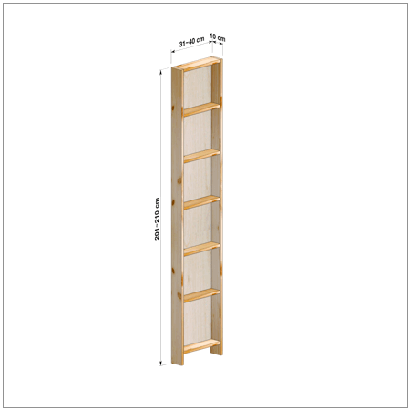 横幅31～40／高さ201～210／奥行10cmの本棚ユニット