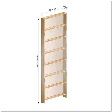 横幅71～80／高さ211～220／奥行10cmの本棚ユニット