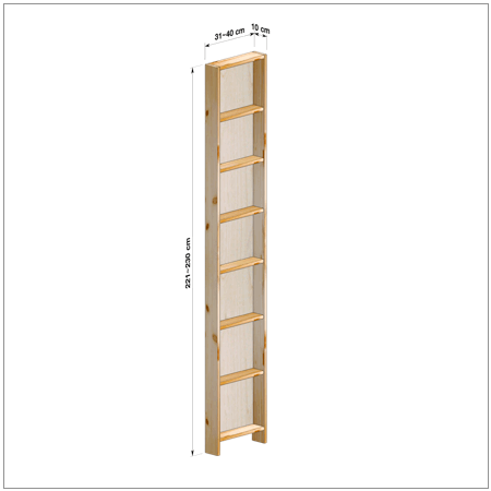 横幅31～40／高さ221～230／奥行10cmの本棚ユニット
