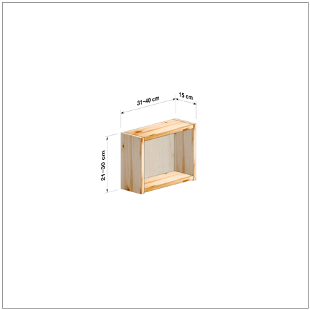 横幅31～40／高さ21～30／奥行15cmの本棚ユニット