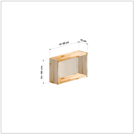 横幅41～50／高さ21～30／奥行15cmの本棚ユニット