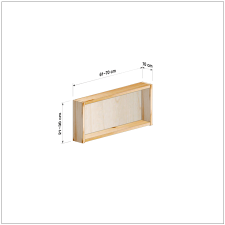 横幅61～70／高さ21～30／奥行10cmの本棚ユニット