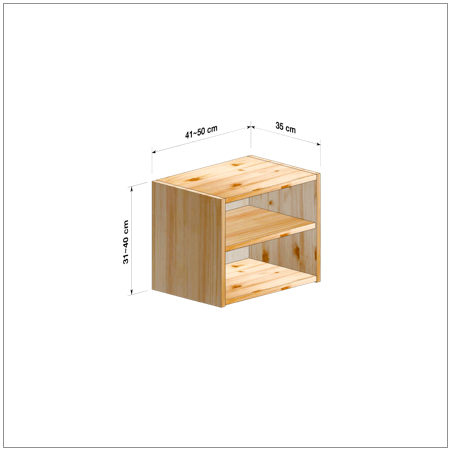横幅41～50／高さ31～40／奥行35cmの本棚ユニット