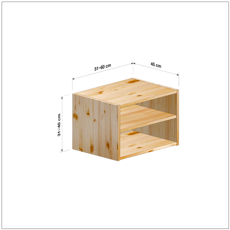 横幅51～60／高さ31～40／奥行45cmの本棚ユニット