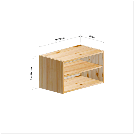横幅61～70／高さ31～40／奥行40cmの本棚ユニット