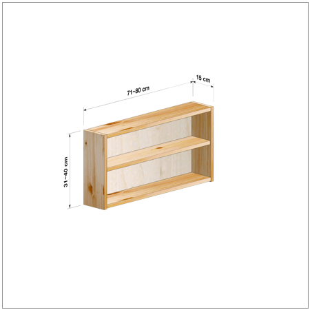 横幅71～80／高さ31～40／奥行15cmの本棚ユニット