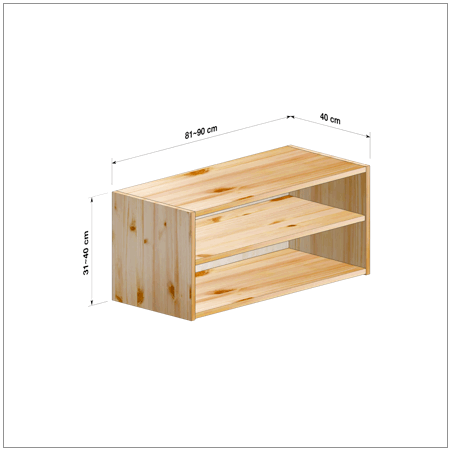 横幅81～90／高さ31～40／奥行40cmの本棚ユニット