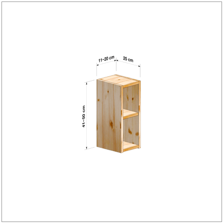横幅11～20／高さ41～50／奥行25cmの本棚ユニット