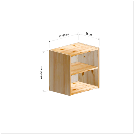 横幅41～50／高さ41～50／奥行35cmの本棚ユニット
