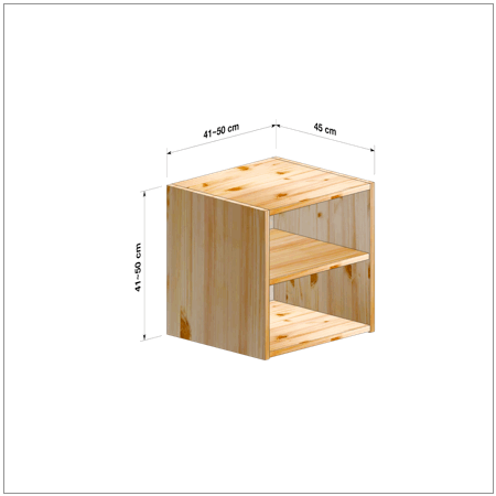 横幅41～50／高さ41～50／奥行45cmの本棚ユニット