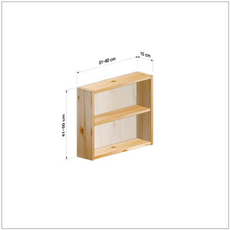 横幅51～60／高さ41～50／奥行15cmの本棚ユニット