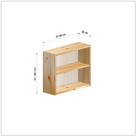 横幅51～60／高さ41～50／奥行20cmの本棚ユニット