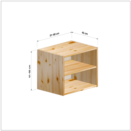 横幅51～60／高さ41～50／奥行45cmの本棚ユニット