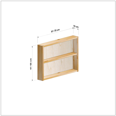 横幅61～70／高さ41～50／奥行10cmの本棚ユニット