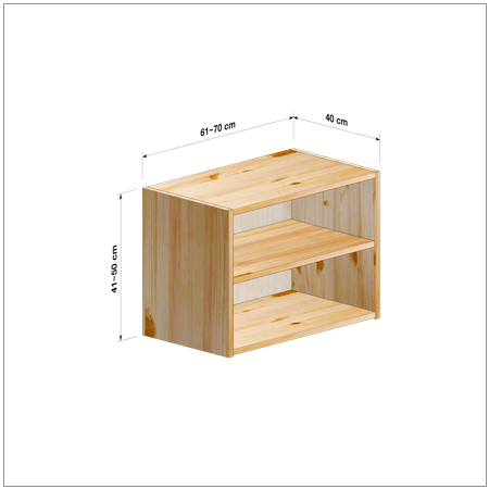 横幅61～70／高さ41～50／奥行40cmの本棚ユニット