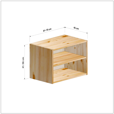 横幅61～70／高さ41～50／奥行45cmの本棚ユニット