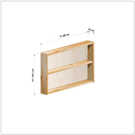 横幅71～80／高さ41～50／奥行10cmの本棚ユニット