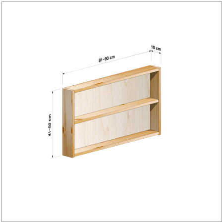 横幅81～90／高さ41～50／奥行10cmの本棚ユニット
