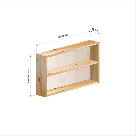 横幅81～90／高さ41～50／奥行15cmの本棚ユニット