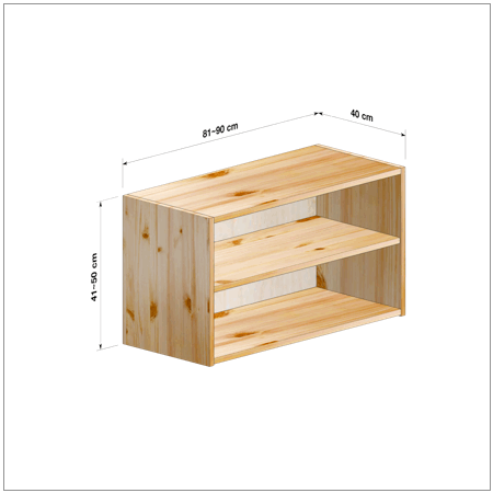 横幅81～90／高さ41～50／奥行40cmの本棚ユニット