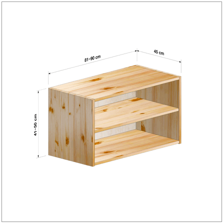 横幅81～90／高さ41～50／奥行45cmの本棚ユニット