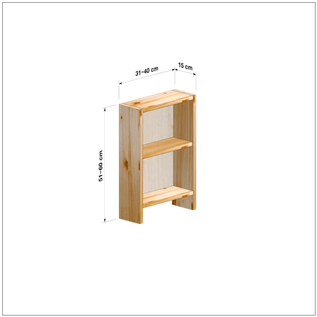 横幅31～40／高さ51～60／奥行15cmの本棚ユニット