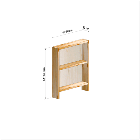 横幅41～50／高さ51～60／奥行10cmの本棚ユニット