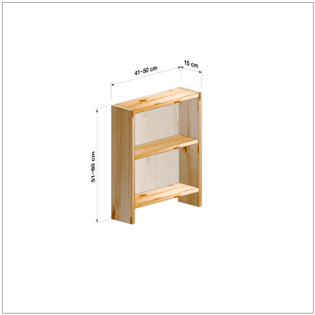 横幅41～50／高さ51～60／奥行15cmの本棚ユニット