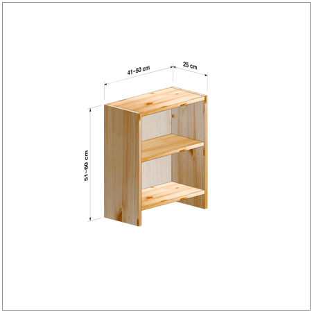 横幅41～50／高さ51～60／奥行25cmの本棚ユニット