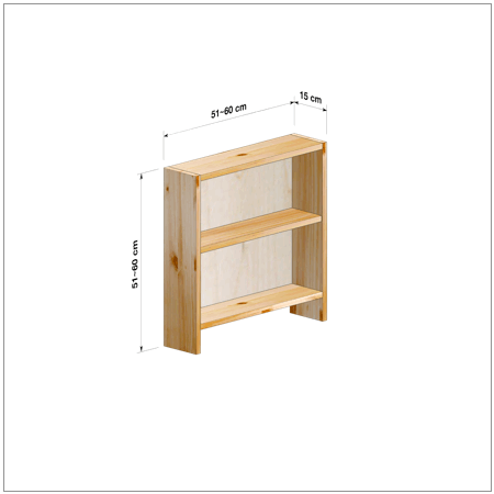横幅51～60／高さ51～60／奥行15cmの本棚ユニット