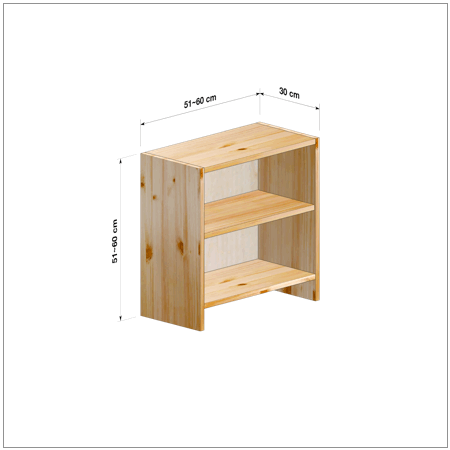 横幅51～60／高さ51～60／奥行30cmの本棚ユニット