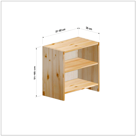 横幅51～60／高さ51～60／奥行35cmの本棚ユニット