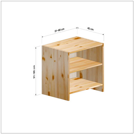 横幅51～60／高さ51～60／奥行45cmの本棚ユニット