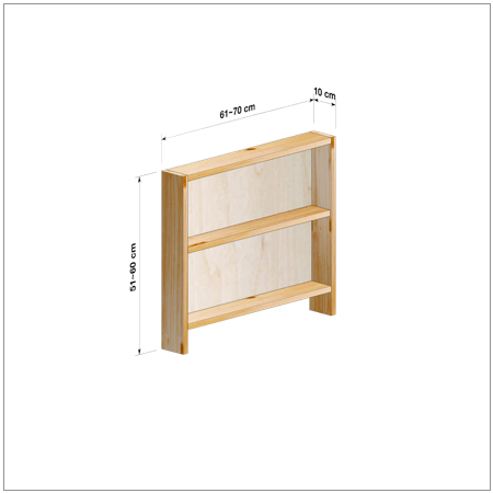 横幅61～70／高さ51～60／奥行10cmの本棚ユニット