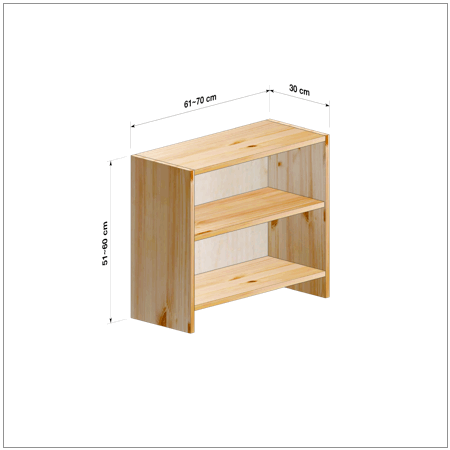 横幅61～70／高さ51～60／奥行30cmの本棚ユニット