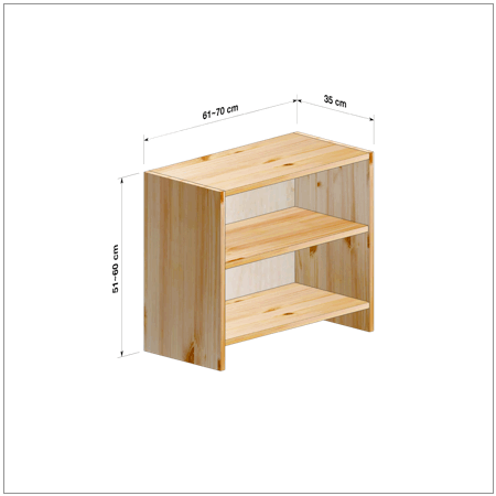 横幅61～70／高さ51～60／奥行35cmの本棚ユニット