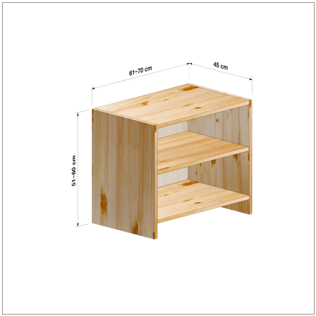 横幅61～70／高さ51～60／奥行45cmの本棚ユニット