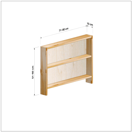 横幅71～80／高さ51～60／奥行10cmの本棚ユニット