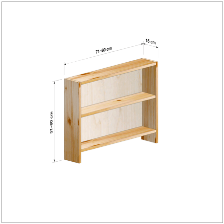 横幅71～80／高さ51～60／奥行15cmの本棚ユニット