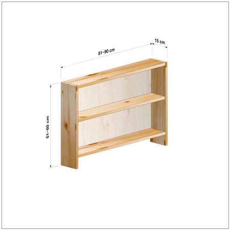 横幅81～90／高さ51～60／奥行15cmの本棚ユニット
