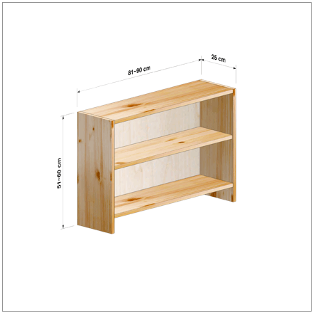 横幅81～90／高さ51～60／奥行25cmの本棚ユニット