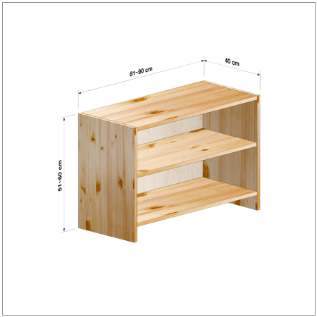 横幅81～90／高さ51～60／奥行40cmの本棚ユニット